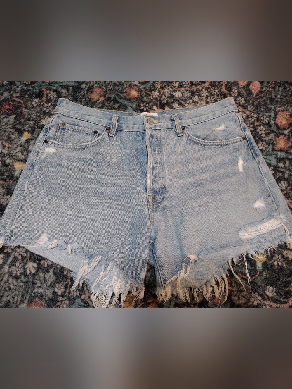 Agolde Parker Long Cutoff Jean Shorts